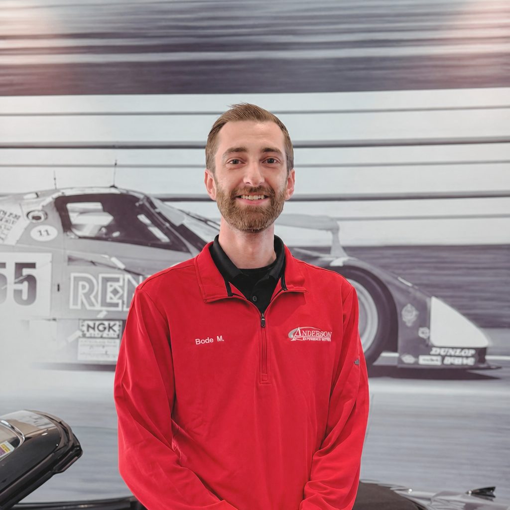 Bode Manzitto, founder of Auto Expert, in the dealership